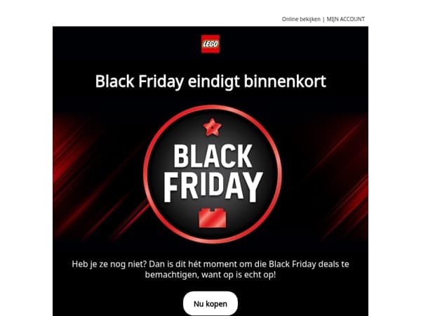 Black Friday eindigt binnenkort, LEGO® fan