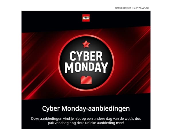 Alleen op Cyber Monday...