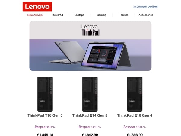 ThinkPad T16 Gen 5 is een van onze topkeuzes voor jou
