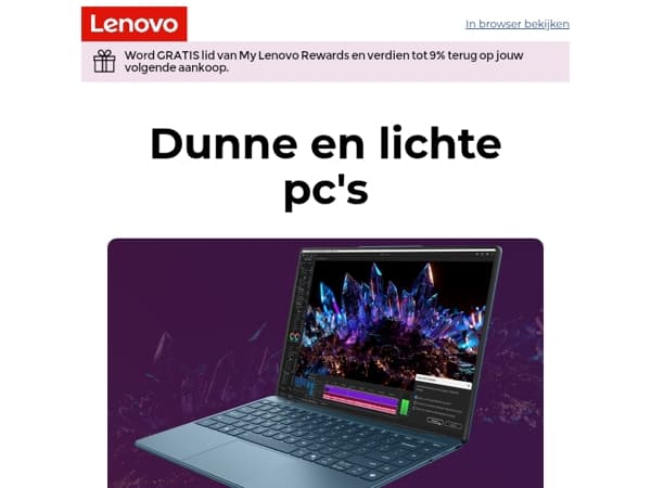 Dunne en lichte pc's - Power die met je meegaat, waar het leven je ook brengt.