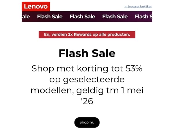 Bespaar tot 53% op toptechnologie.