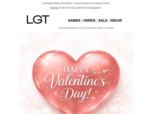 Valentijnsactie ❤️ 15% korting op sieraden