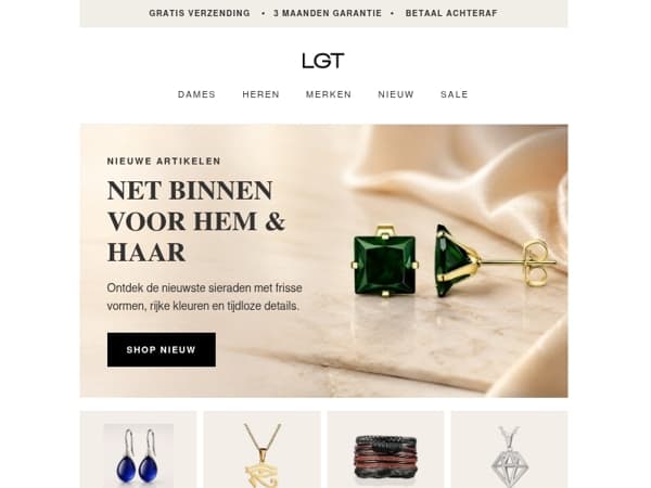 Nieuwe sieraden zijn binnen