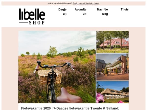 Geniet al fietsend van de Twentse landerijen