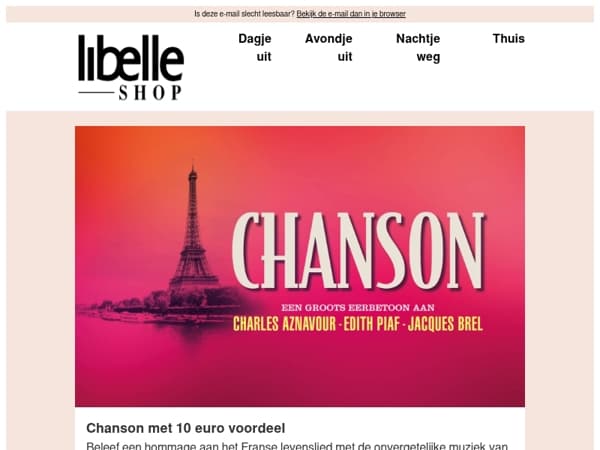 Raak in vervoering van de mooiste chansons