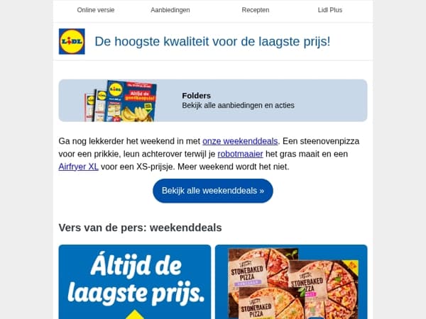 De beste weekenddeals van Lidl