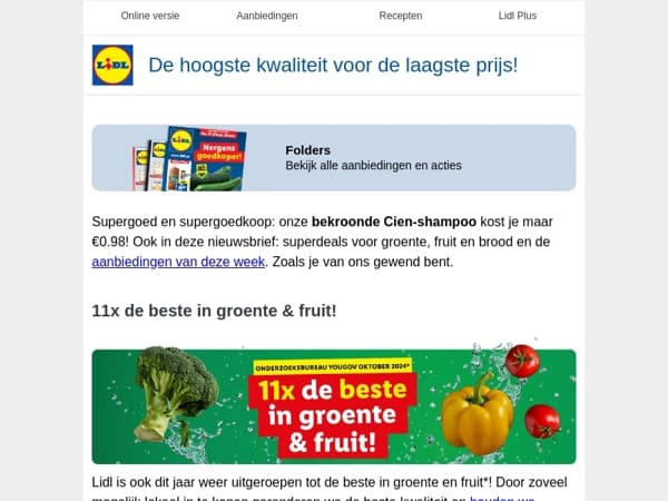 Kroon op kwaliteit: Cien-shampoo voor 98 cent