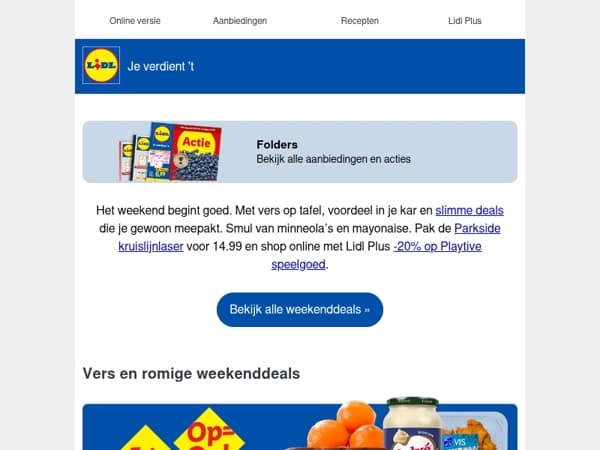 Het weekend begint met voordeel