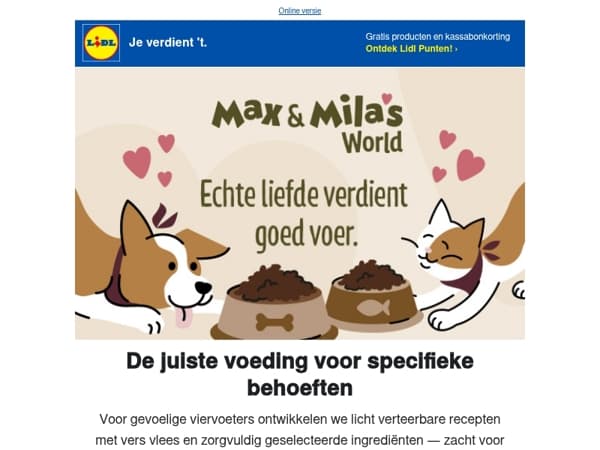 Want echte liefde gaat door de maag 🐶🐱