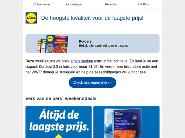 Ontdek onze beste deals uit eigen huis