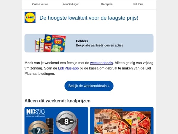 Weekenddeals tot 40% korting!