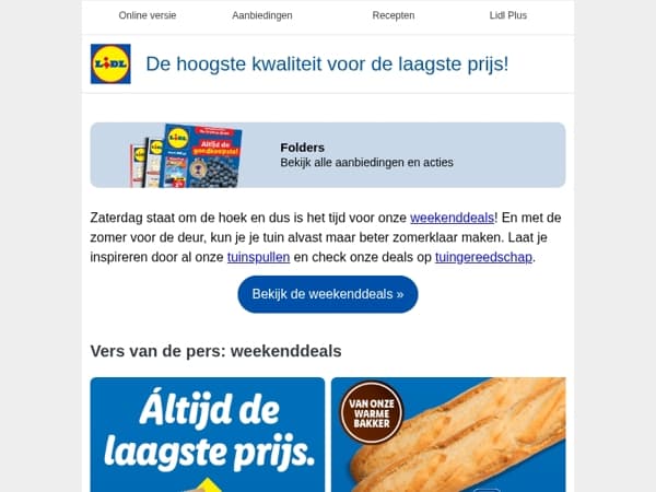 Nieuwe weekenddeals van Lidl
