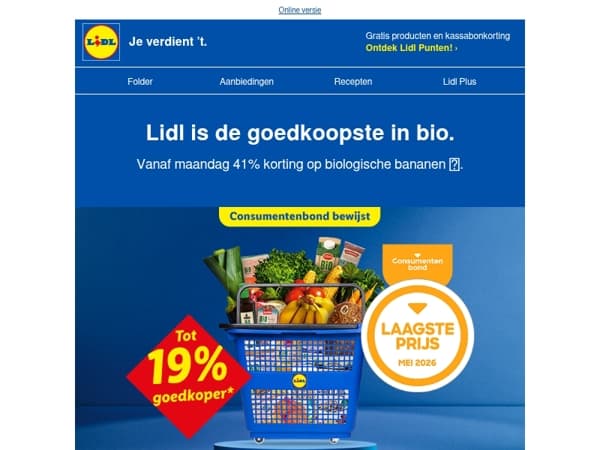 Wie is de goedkoopste in bio boodschappen?