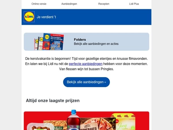 Aanbiedingen voor kerstborrels en filmavonden