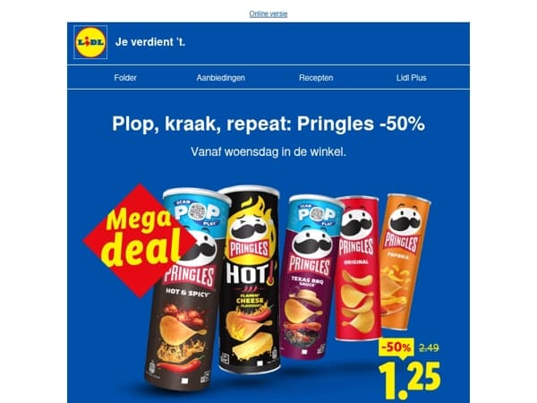 Klaar voor het WK ⚽: Pringles nu -50% en ontdek Mexicaanse smaken