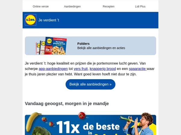 Goed eten voor een eerlijke prijs. Je verdient ’t.