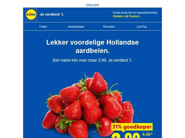 Scoor Lidl Deals & krijg dubbele punten 🍓