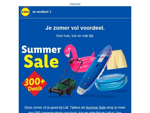 Scoor 300+ zomerdeals voor binnen én buiten. Je verdient ‘t