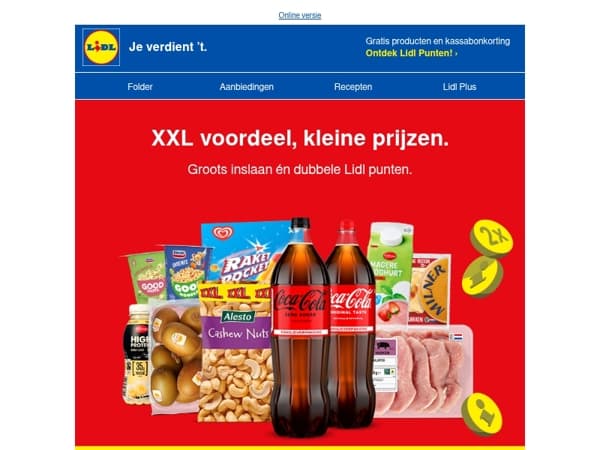 Meer boodschappen, minder betalen met Lidl Deals XXL: 2 liter Coca-Cola 1.77