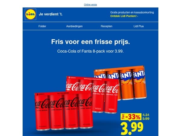 Nieuwe week, frisse nieuwe acties!