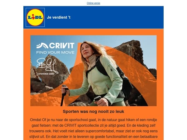 Sporten wordt een eitje met CRIVIT
