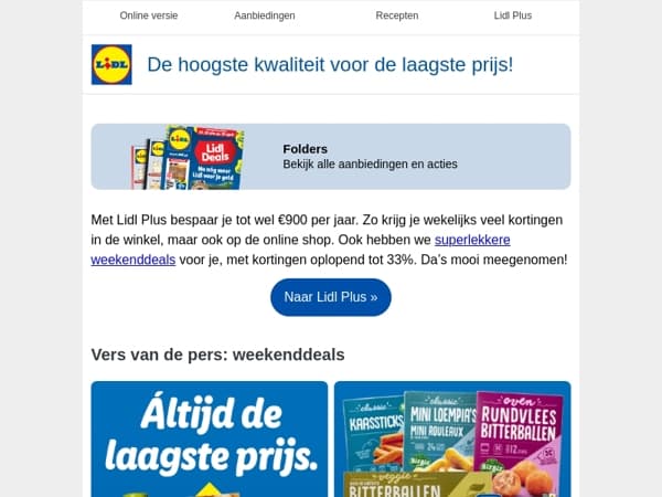 Mini komkommers, maxi korting met Lidl Plus
