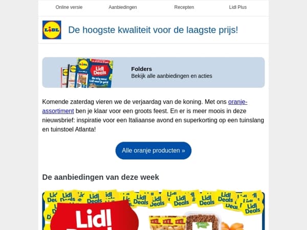 Alles voor Koningsdag & een Italiaans avondje