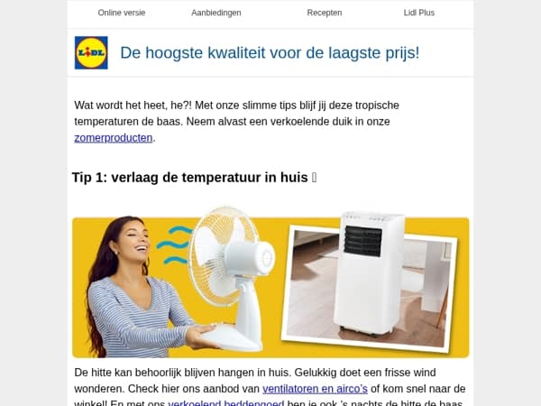 Wat een hitte 🔥: zo houd je het koel