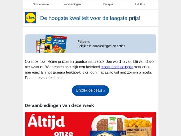 Deze week: aanbiedingen voor onder een euro!
