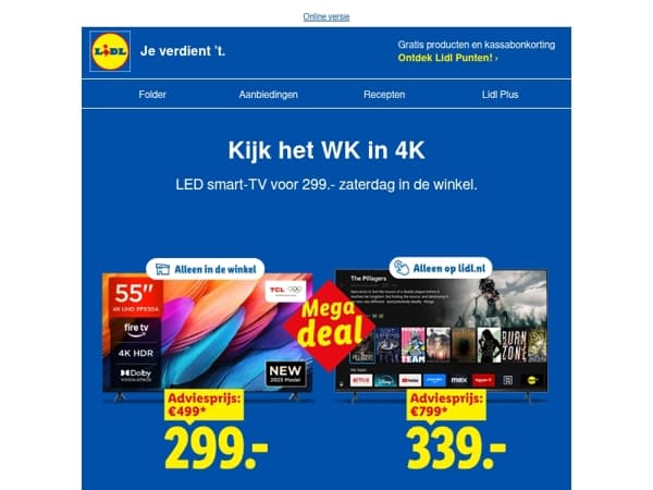 Scoor de scherpste weekenddeals ⚽️