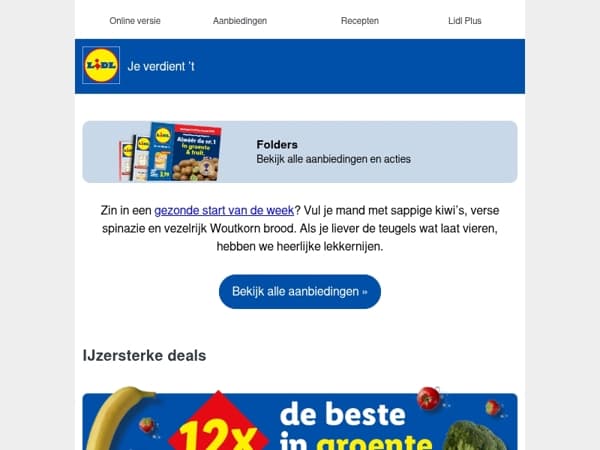 IJzersterke deals: spinazie en kiwi met korting