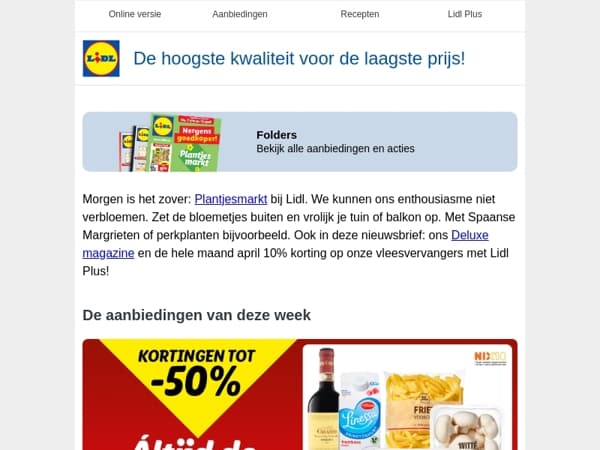 10% korting op vleesvervangers met Lidl Plus