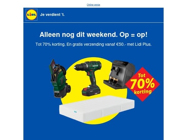 Laatste kans: tot 70% korting in de webshop 🛍