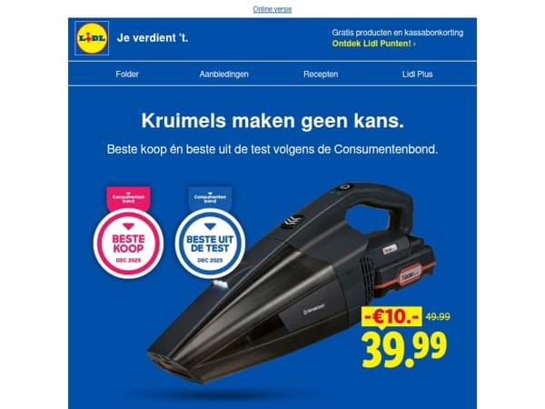 Scoor de beste kruimeldief voor 39.99