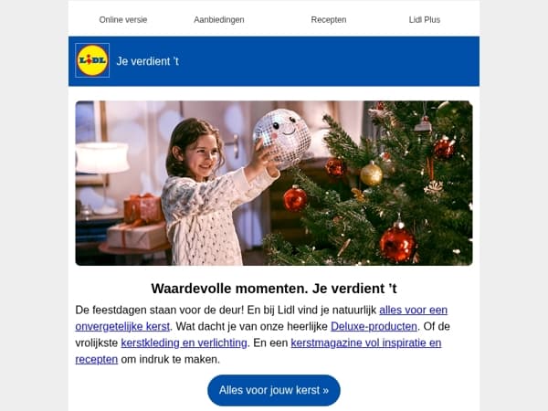 Alles voor een onvergetelijke kerst bij Lidl