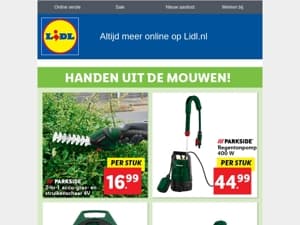 Handen uit de mouwen!