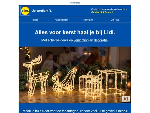 Bespaar niet op gezelligheid. Wel op de prijs van je kerstverlichting