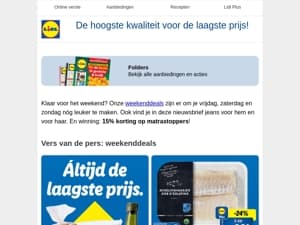 Korting op jeans en matrastoppers