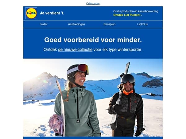 Nieuwe collectie voordelige wintersportkleding haal je bij Lidl. Je verdient ‘t