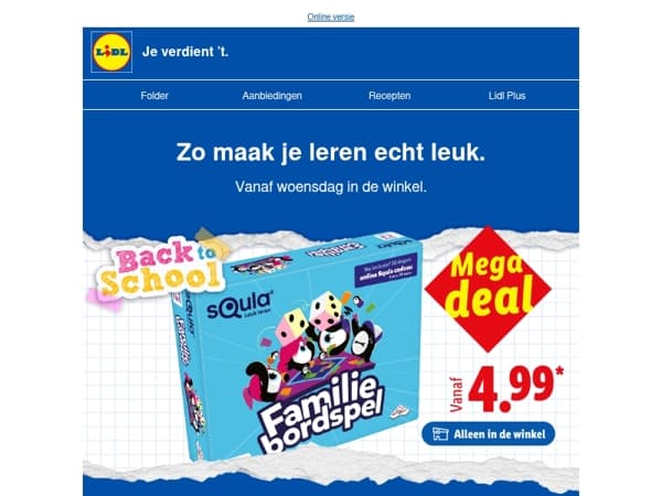 Voordeel op spellen van Squla, Parkside-tuingereedschap en Mexicaanse smaken