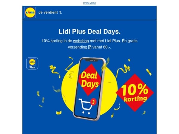 T/m zondag: 10% korting in de webshop 🤩