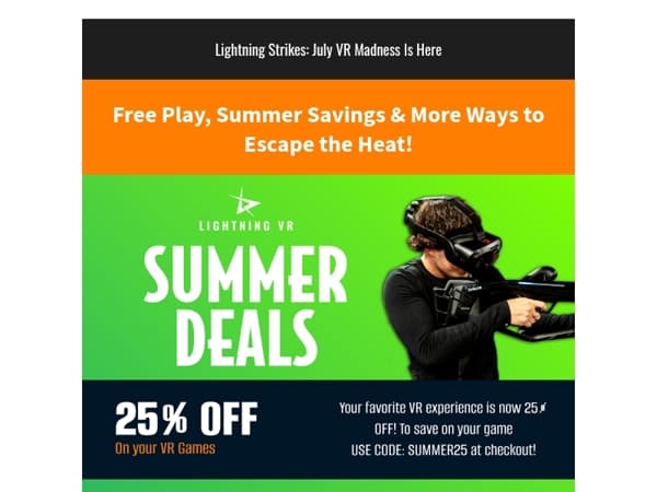 Play VR Games for FREE on July 18th! 😱 One Day Only!