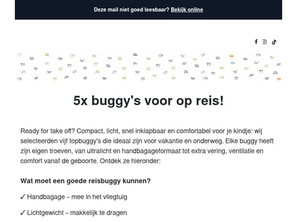 5x buggy's als handbagage! ✈️
