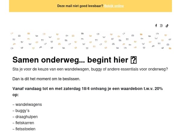 20% voordeel tijdens onze samen onderweg dagen ❣️
