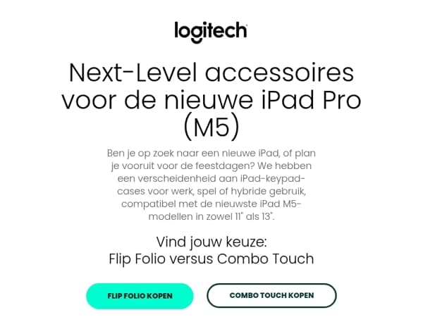 Perfecte partners voor de nieuwe iPad Pro (M5): Flip Folio en Combo Touch