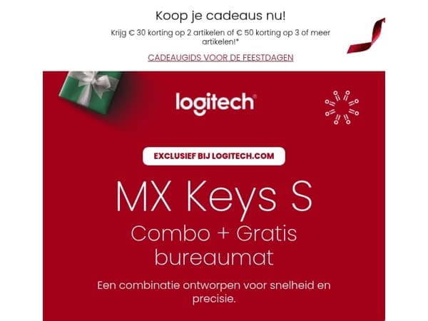 Verbeter je werkplek: MX Keys S Combo + Gratis bureaumat!