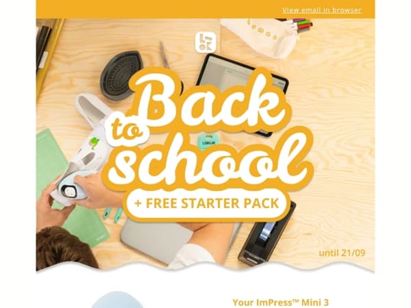 Get your FREE starter pack with your ImPress™ Mini 3 !