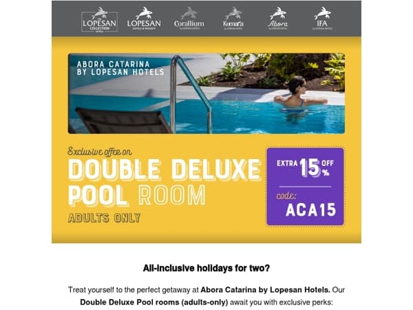 An escape for two? Discover your private oasis