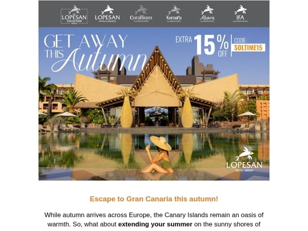 🍁 Enjoy a sunny autumn in Gran Canaria ⛱️