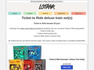 20 jaar Ticket to Ride